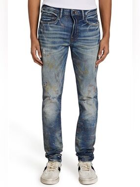 New PRPS Cayenne Freeboard Jeans Painter Wash Splatter Sz 36